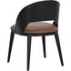 Dezirae Black / Cognac Leather Dining Chair